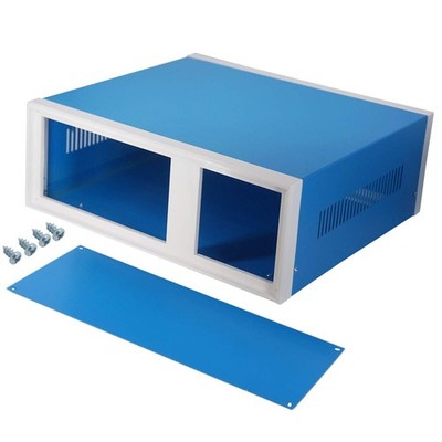 Junction Box Blue Metal Project Case 12.2x11.2x4.5 Inch DIY Enclosure
