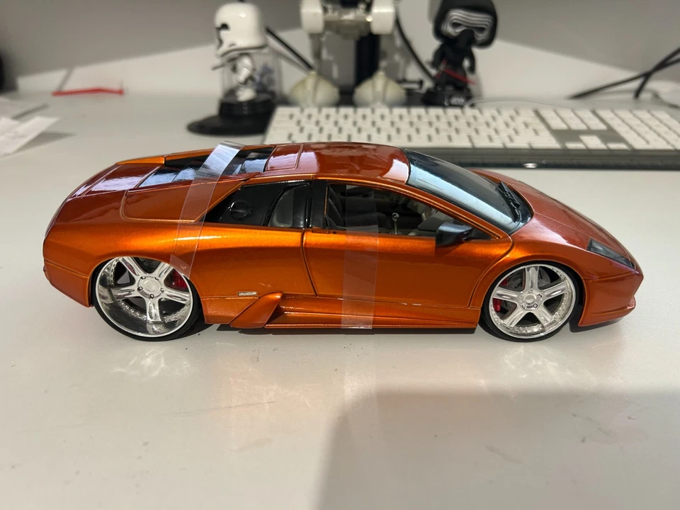 Lamborghini Murcielago 1:18 Maisto Playerz Modelo de Coche Diecast, Naranja Metálico Nuevo Foto 4 de 4