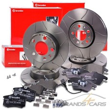 BREMBO MAX BREMSSCHEIBEN+BELÄGE VORNE+HINTEN FÜR SKODA FABIA 2 54 1.2-1.6 06-14