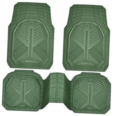  Heavy Duty Rubber Car Mats, Deepdish All Weather Floor Mats for Olive Green