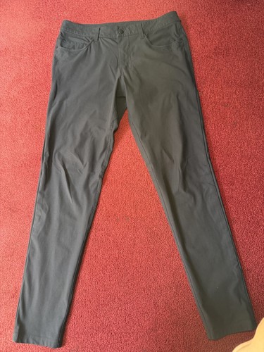 LULULEMON ABC Skinny Stretch Warpstreme Black 5 Pocket Tech Pants 32 x 31