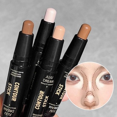 Double-Ended Contour & Highlighter Stick   3D Face Shaping, Brightening, and Nos