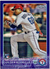 2015 Topps Chrome Guilder Rodriguez (Rangers) Purple refractor /250 Card No. 122