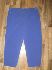 CHICO'S womens SZ 2 U.S.SZ 12 royal blue elastic waist capri pants