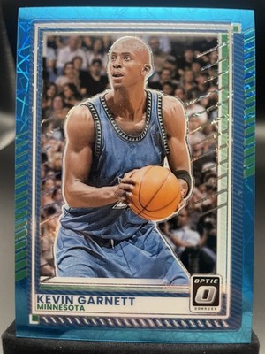 JERSEY NUMBER MATCH 2025-26 Panini Donruss Optic Kevin Garnett Neon Blue 21/25 #