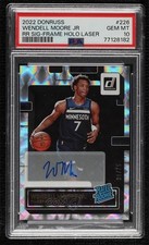 2022 Donruss Holo Laser Frame Signatures 30/75 Wendell Moore Jr PSA 10 Auto 5ov