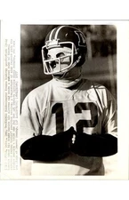 1977 Denver Broncos Craig Penrose Frigid Practice AP Laserphoto Photograph