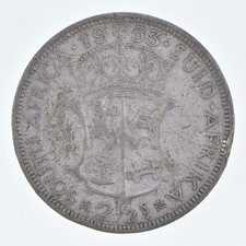 SILVER - WORLD Coin - 1953 South Africa 2 1/2 Shillings - World Silver Coin *156