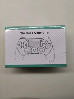 Wireless Controller Compatible with PS4/Pro/Slim Dual Vibration, White 