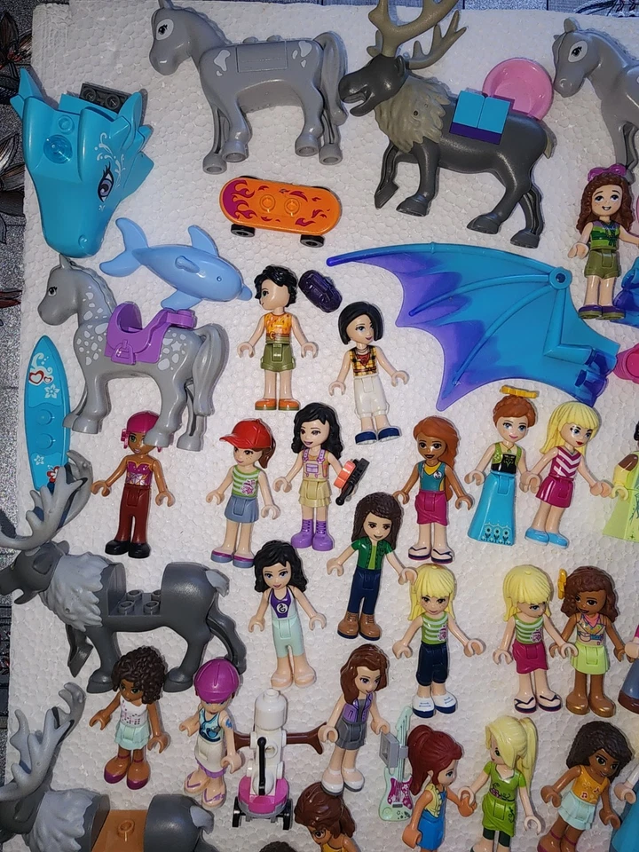 Lego Friends  and disney Minifigures  Lot  +Accessories + animals.  - Image 2 of 4