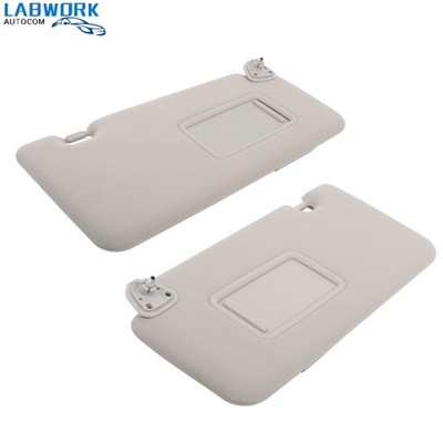 LH+RH Sun Visors For Nissan Versa 2007-2012 Driver Passenger Pair W/ Mirror Gray