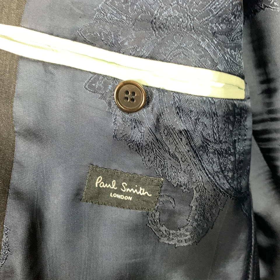 Traje Paul Smith 2 Piezas Talla 44 Gris Carbón Los Pantalones de Lana Floral 37 x 31 Foto 2 de 4