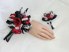 Ting & Cecilly Rose Wedding Corsage and Boutonniere Set Floral Accessories fo...