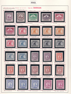 Irak 1941 42 edición con oficial Scott #79 101 O90 O114 Perfs como nuevo