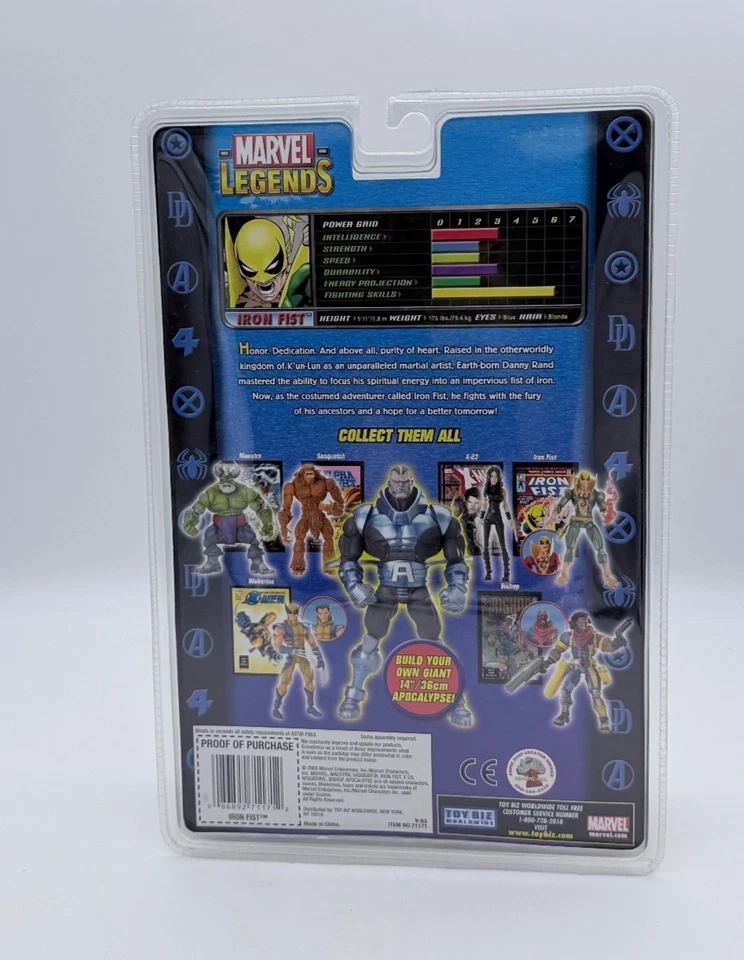 Figura de acción Hasbro Marvel Legends Puño de Hierro/Serie Apocalipsis (Sellado de fábrica) Foto 3 de 4