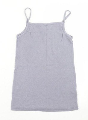 Boohoo Damen lila Baumwolle Basic Tank Größe 10 quadratischer Ausschnitt