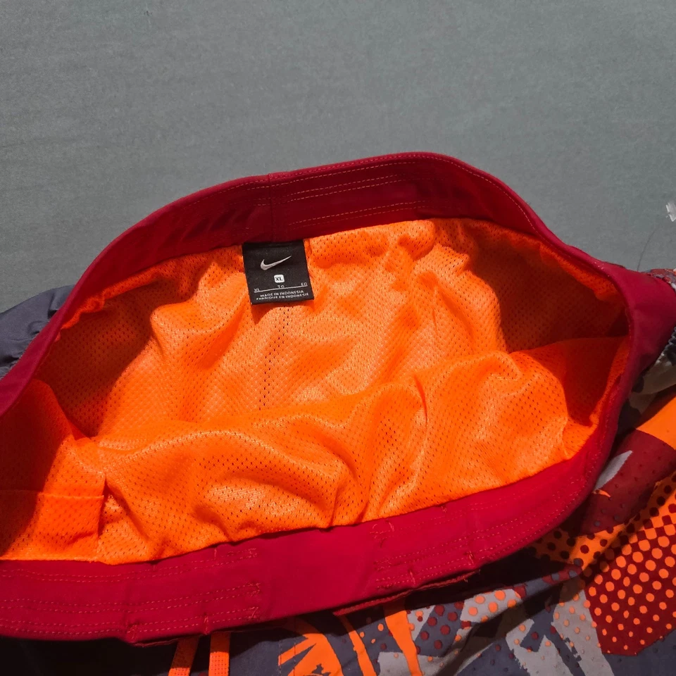 Nike Swim Trunks Board Shorts | Men’s XL  Red Gray Orange  lined pockets - Image 4 of 4