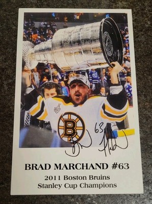 Brad Marchand 2011 Stanley Cup Parade 5 x 7  Card Halifax , Boston Bruins 