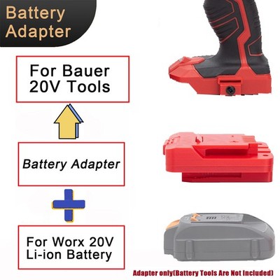 For Worx 18V 20V Li-Ion Battery Adapter Convert To For Bauer 20V Power Tools