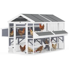 Chicken Coop, Wooden Hen House with Feeders and Nesting Boxes