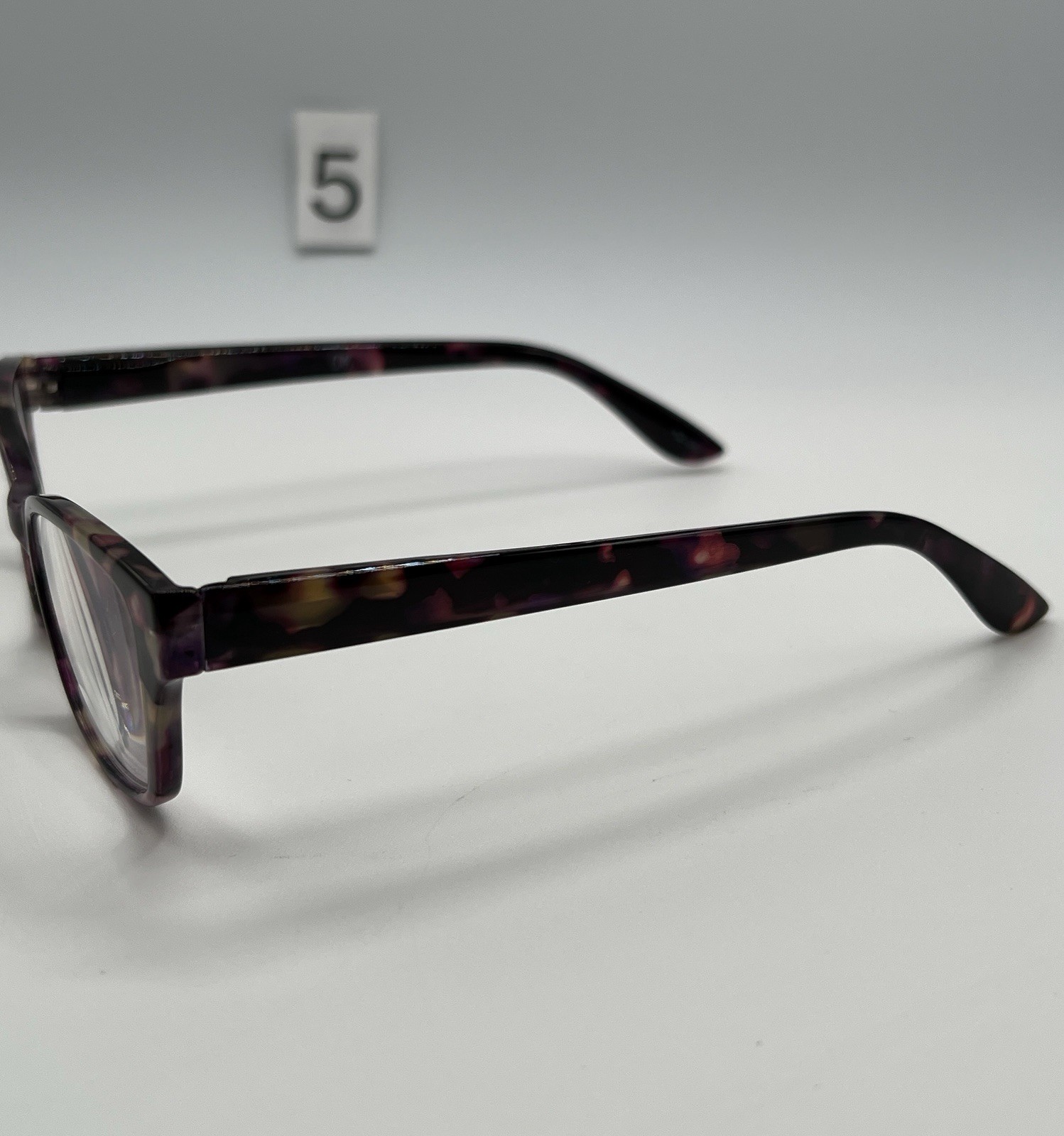CMC Purple Tortoiseshell Rectangle Eyeglasses Wom… - image 5