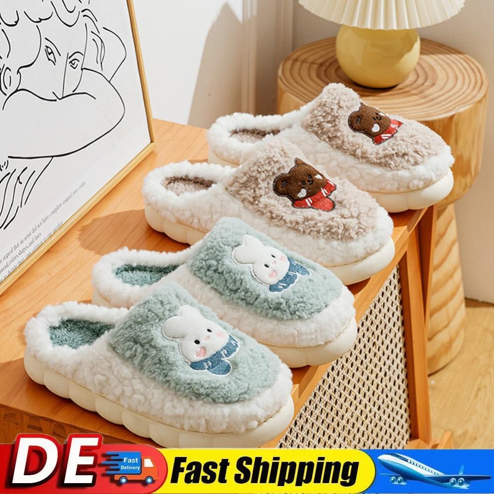 APL Coppia Pantofole Unisex Antiscivolo Home Cotone Scarpe per Inverno Interno e