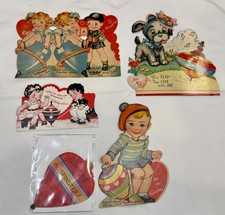 Extensive Vintage Valentine Spinning Top Collection 44 Different Cards