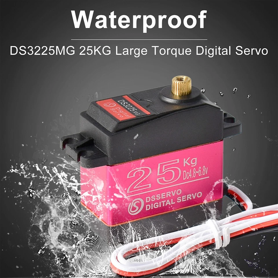DS3225 Waterproof 25KG/0.13sec Metal Gear Digital Servo for 1/8 1/10 1/12 RC Car - Image 2 of 4