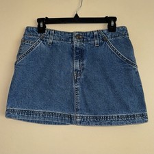 Vintage 90s Levi s Blue Denim Juniors Mini Skirt Size 5