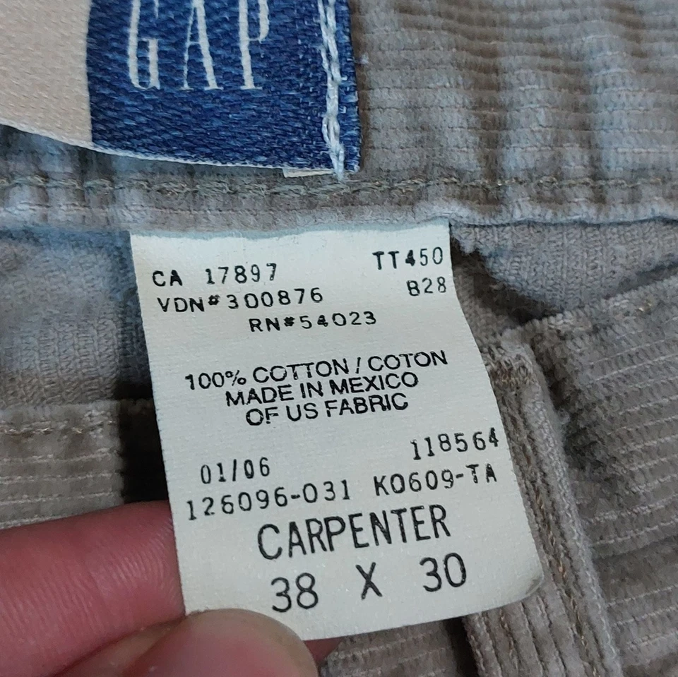 Винтажные брюки плотника Gap Courdory 80-90-е - Изображение 4 из 4