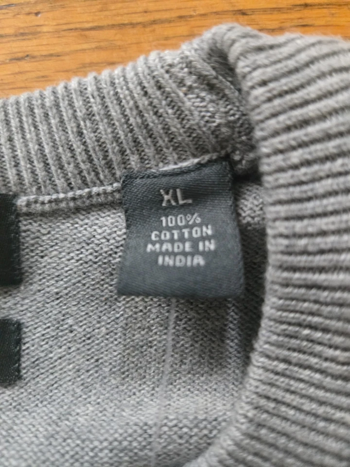 Lyle & Scott Mens Gray 100% Commed Cotton Ribbed Knit Sweater Size XL NWT Preppy - Image 4 of 4