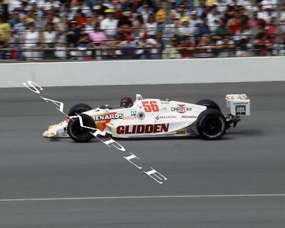 ROCKY MORAN 1990 #56 MENARDS GLIDDEN INDY 500 CAR ON TRACK 8X10 GLOSSY PHOTO2