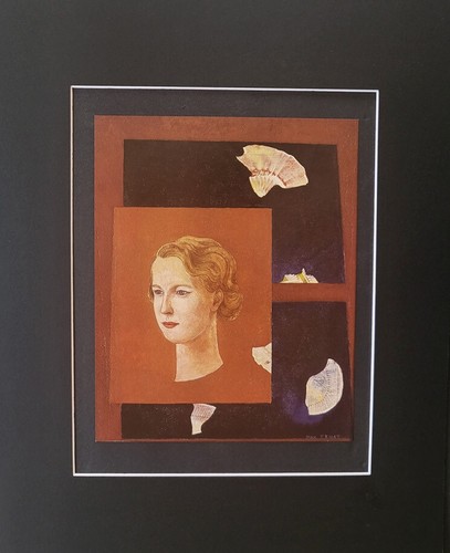 Max Ernst "Portrait of Dominique" Mounted Offset Color Lithograph 1977 - Picture 2 of 3