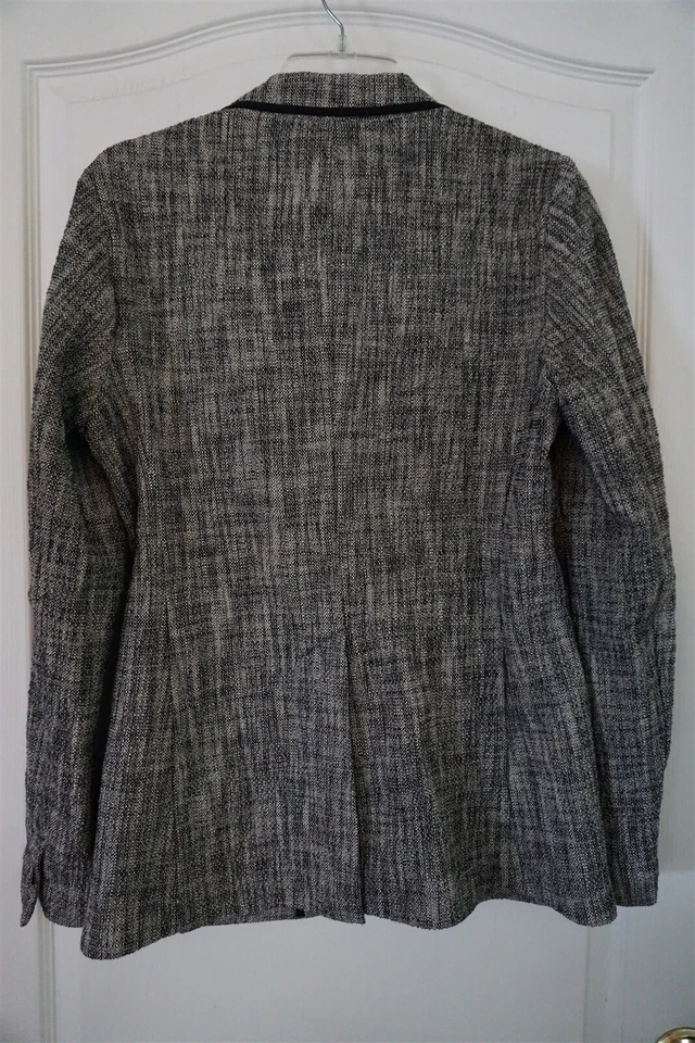 Blazer Anthropologie Cartonnier para mujer negro blanco un botón talla 10 Foto 3 de 4