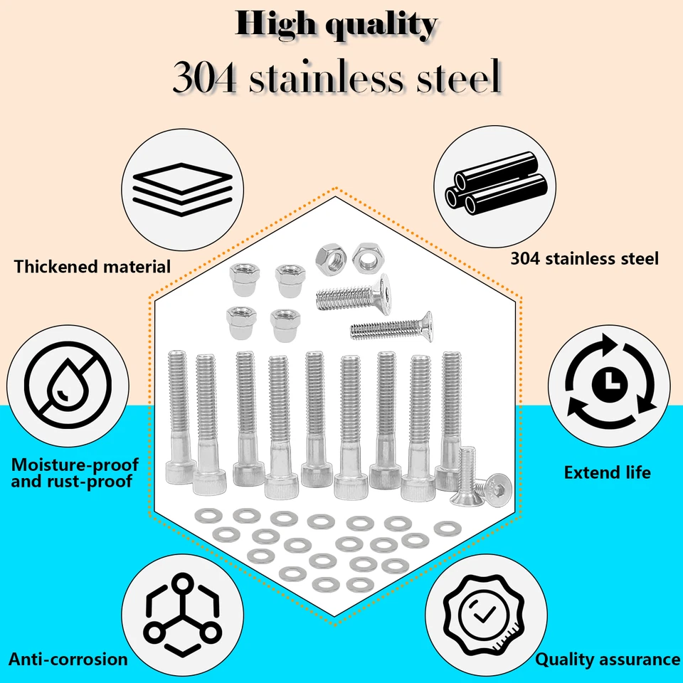 Kits de pernos de motor de acero inoxidable 304 para Honda CB100 CB125 CL100 CL125 SL125 XL100 Foto 3 de 4