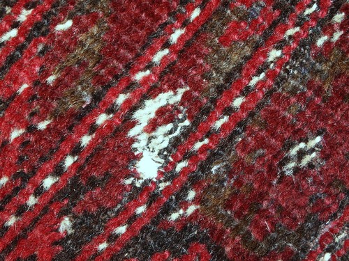 Handmade antique prayer Afghan Adraskand rug 2,7'x3,7' (82cmx115cm) 1920 - 1C346 - Picture 2 of 11