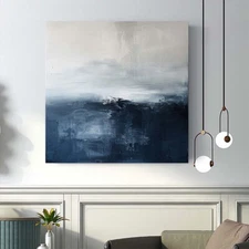 Large Hand-painted Black and white Abstract Oil Paintings On Canvas Wall Art