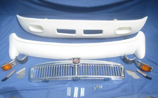 MG MGB RUBBER BUMPER TO SEBRING LOOK CONVERSION KIT WITH CHROME SLATTED  GRILL