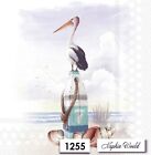 (1255) Two Paper Luncheon Decoupage Art Craft Napkins - Pelican Bird Sea Ocean