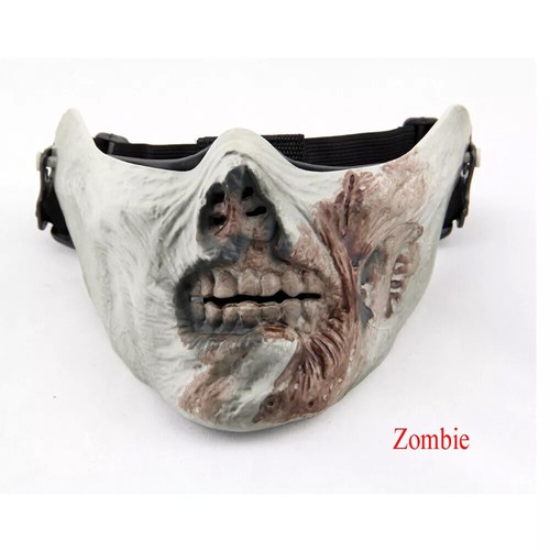 Halloween Skull Skeleton Mask Shaped Face Protector for Cosplay Masquerade Party - Picture 19 of 19