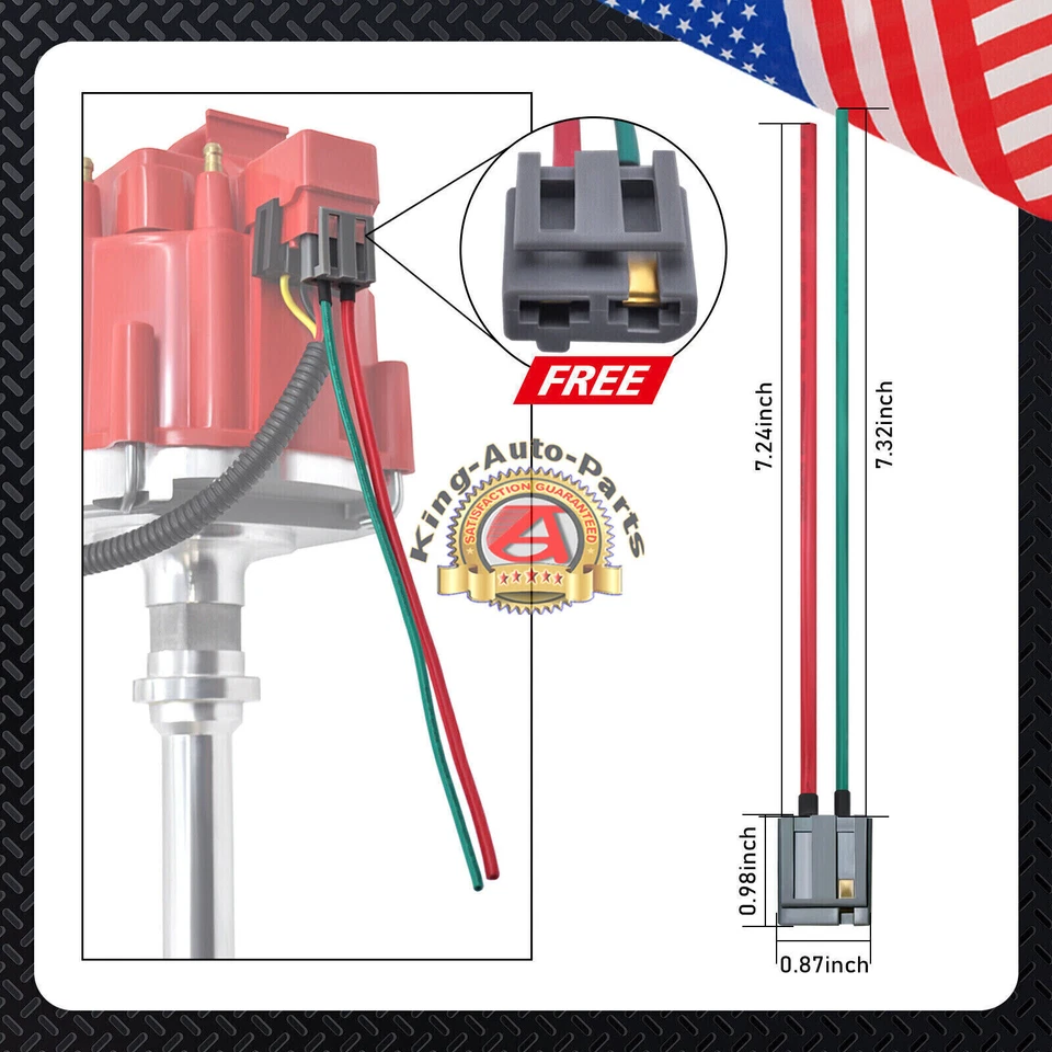 GM08Distributor &Wire &Pigtail for Chevrolet w/65K V 9000RPM350 454 SBC BBC HEI - Image 4 of 4