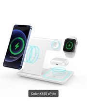 Magnetic 3 in 1 wireless foldable iphone apple watch charger