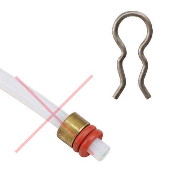 Saeco Miele Gaggia Royal etc. spring clip metal splint for 4mm pressure hose-
