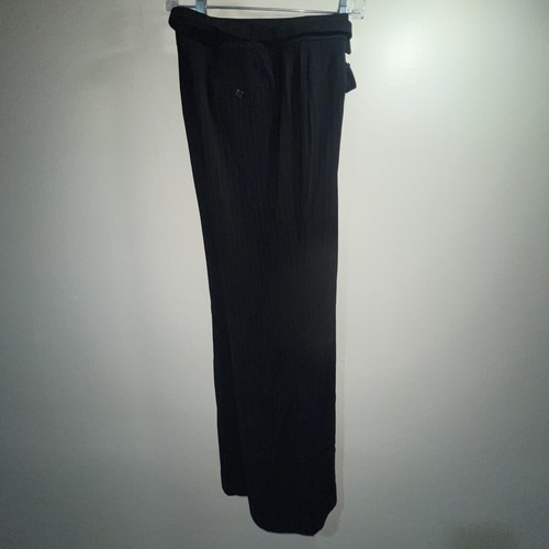 NWT Apt. 9 Ava Fit Trouser Pants Womens 10 Black Stretch Wide Leg Striped - Picture 7 of 7
