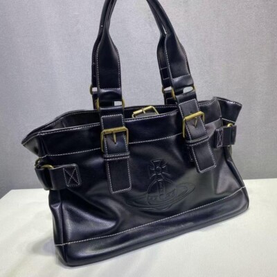 トートバッグ Vivienne Westwood Women's Logo Tote Bag Black 4B010007W-L001 Vivienne Westwood Orb Logo Tote Bag Shoulder Bag Storage | eBay