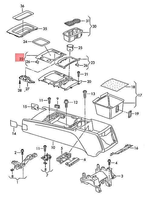 Genuine Volkswagen Trim For Gear Selector NOS VW Touareg 7L6863916DC1SG - Изображение 2 из 2