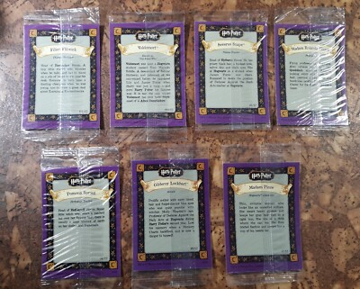 7 Harry Potter Chocolate Frog Trading Cards 2004 SEALED NEW