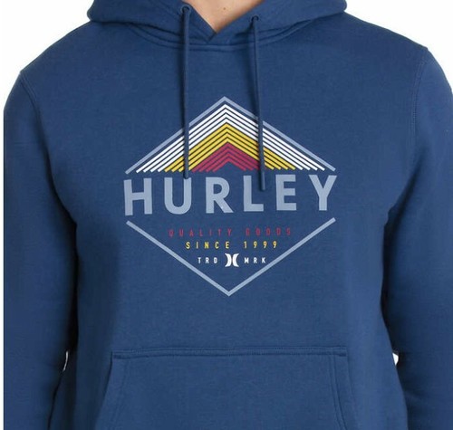 Hurley Blue Fleece Pullover Hoodie 