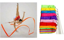 Gym Dance Ribbon Rhythmic Art Gymnastic Streamer Baton Twirling Rod Stick 4M