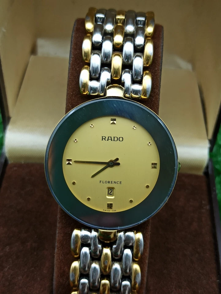 Классические кварцевые часы Iconic Model Rado Florence и наполовину золотой швейцарский механизм 80-е - Изображение 2 из 4